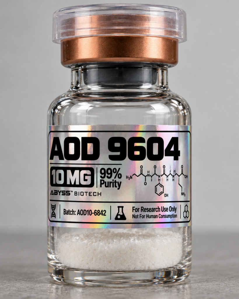 AOD-9604 10 mg research peptide vial – Abyss Biotech