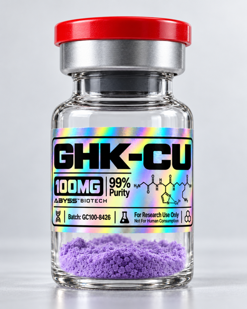 GHK-Cu 100 mg research peptide vial – Abyss Biotech