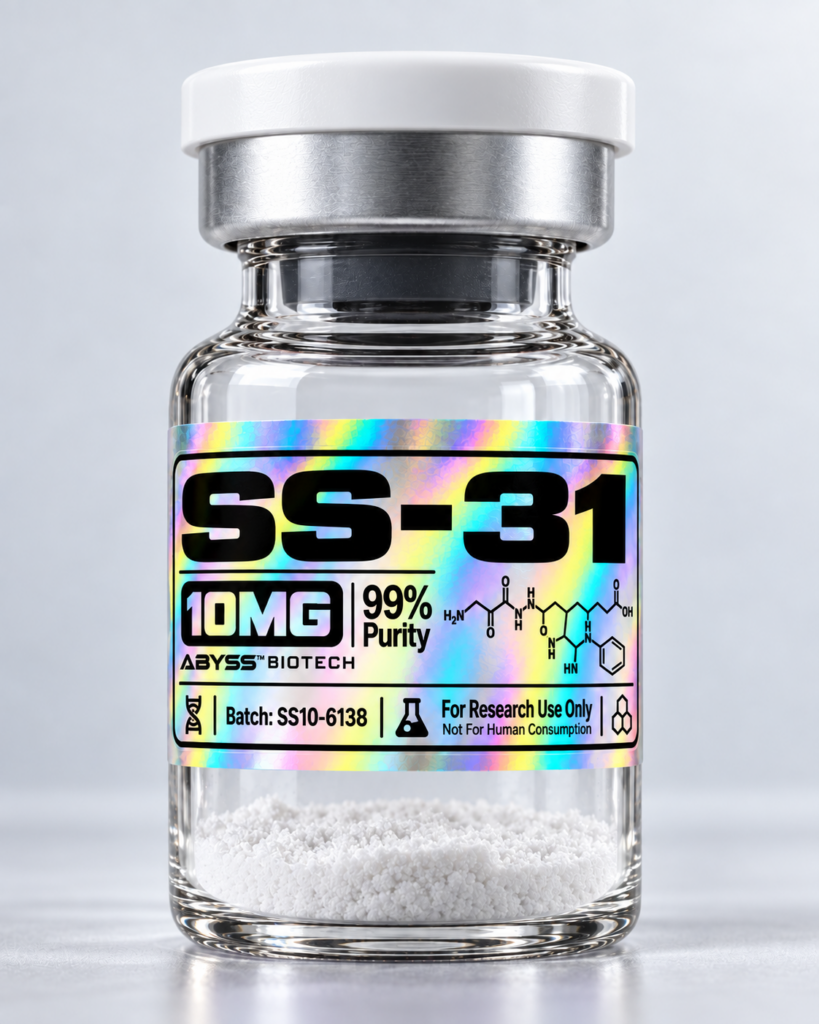 SS-31 10 mg research peptide vial – Abyss Biotech