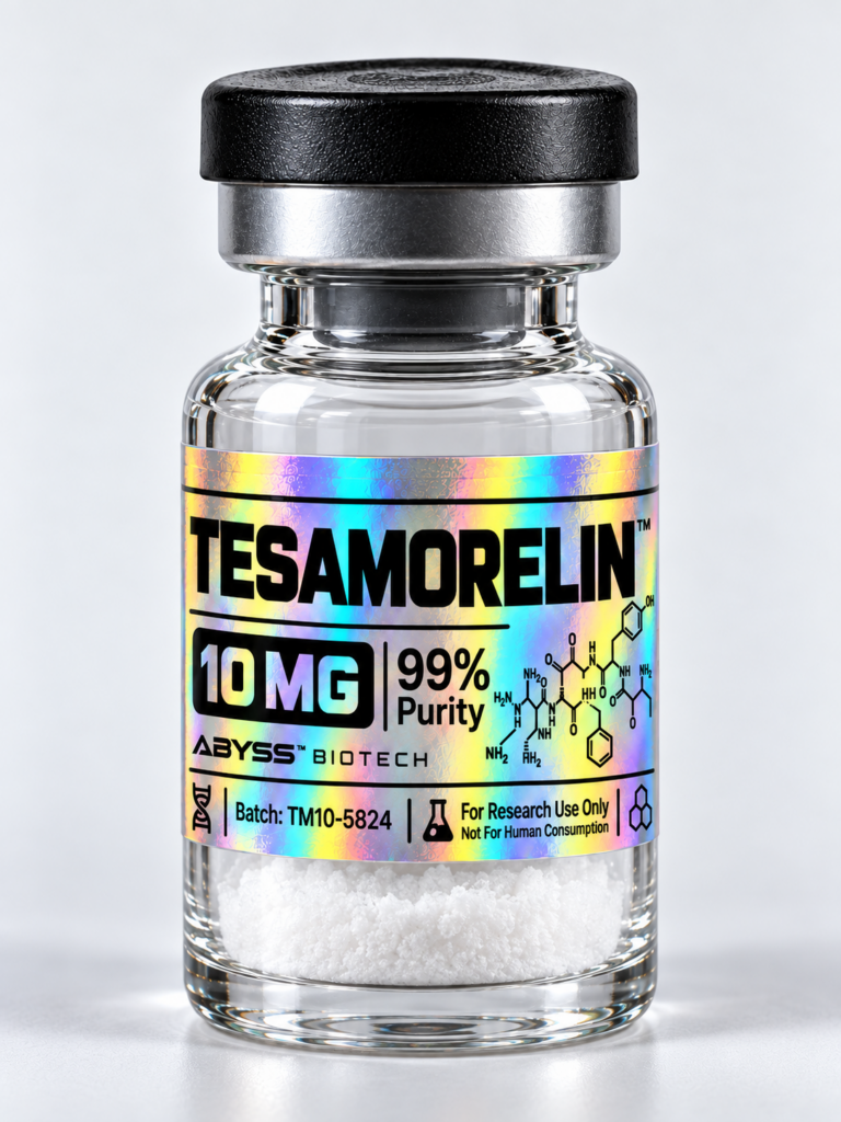 Tesamorelin 10 mg research peptide vial – Abyss Biotech